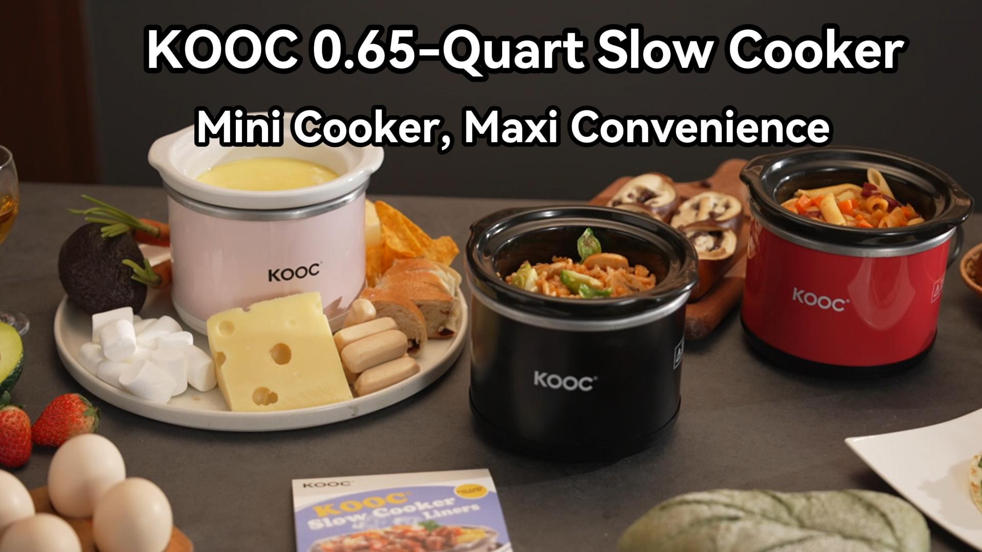 Amazon.com: KOOC Small Slow Cooker, 0.65 Quart, Free Liners